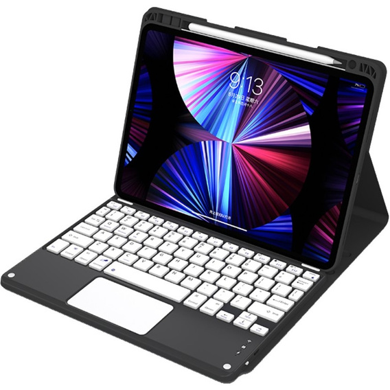 Puzdro + klávesnica iPad Air 10.9 4 2020 / 5 2022, Touchpad, čierne