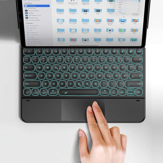Puzdro s klávesnicou Dracool pre iPad Air 13" 2024 (6 gen.) / Pro 12.9" 2022/2021/2020 (6/5/4 gen.), čierne