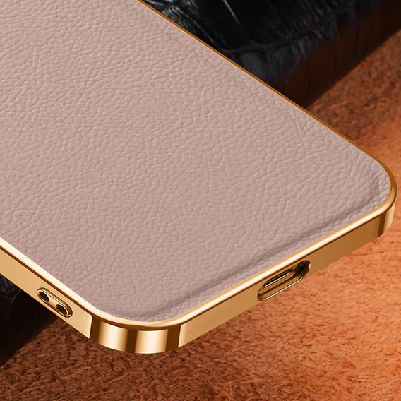 Obal na mobil pre Samsung Galaxy S21, Cowhide Leather, ružové