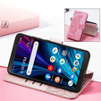 Klapkové puzdro pre T Phone 2 5G, Butterfly, ružové rose gold
