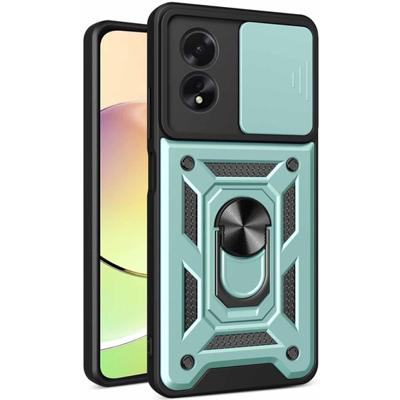 Obal na mobil pre Oppo A38 4G / Oppo A18 4G, CamShield Slide, zelený