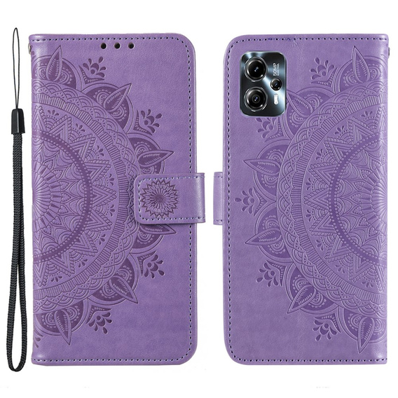 Klapkové puzdro pre Motorola Moto G13 / G23, Mandala Flower, fialové