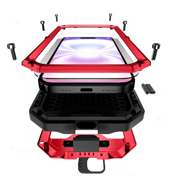 Puzdro R-JUST s ochranným sklom a stojanom pre iPhone 17