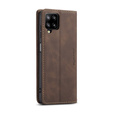 CASEME puzdro pre Samsung Galaxy A12 / M12 / A12 2021, Leather Wallet Case, káva