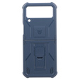 Pancierované puzdro pre Samsung Galaxy Z Flip 4 5G, Dexnor Clip Holder, námornícka modrá