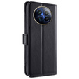 Klapkové puzdro pre Realme 12, Wallet Zipper Pocket, čierne
