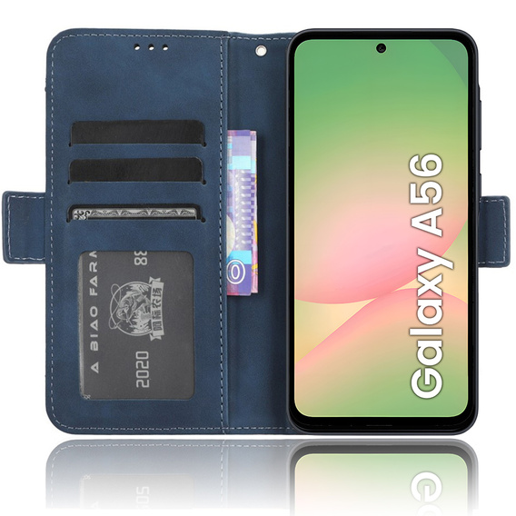 Klapkové puzdro pre Samsung Galaxy A56, Card Slot, tmavomodré