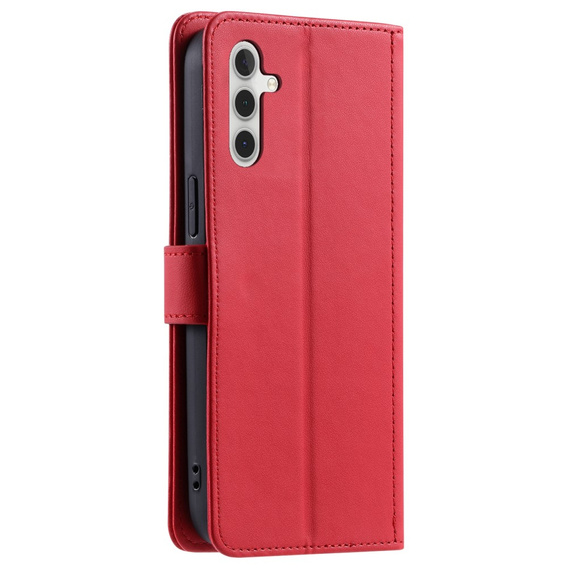 Puzdro s chlopňou pre Samsung Galaxy A55 5G, Rhombus Crossbody Leather, červené