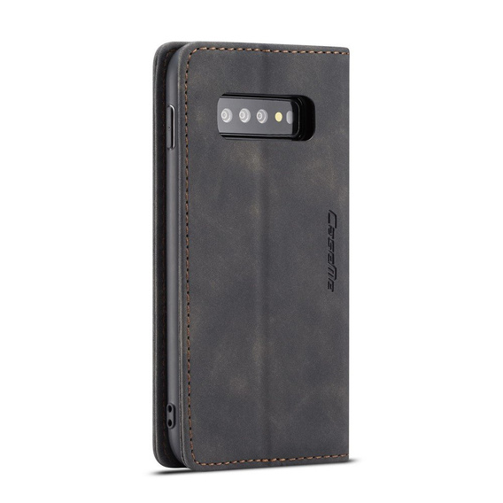 CASEME puzdro pre Samsung Galaxy S10, Leather Wallet Case, čierne