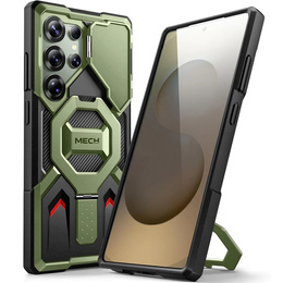Puzdro pre Samsung Galaxy S25 Ultra, Tongate MECH MagSafe Series, čierne + 9H tvrdené sklo