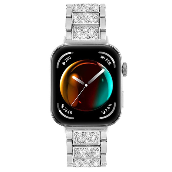 Diamantový náramok pre Xiaomi Smart Band 8 Pro, strieborný