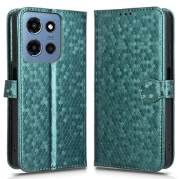 Flipové puzdro pre Motorola Moto G86 5G, Wallet Rhombus, zelený