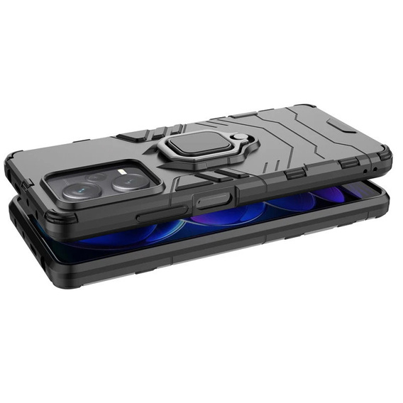 Obal na mobil pre Xiaomi Poco X5 Pro 5G, Kickstand Ring, čierne