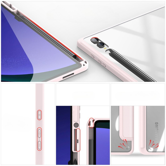 Puzdro pre Samsung Galaxy Tab S10 Ultra, Dux Ducis TOBY, ružové
