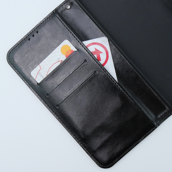 Klapkové puzdro pre Motorola Moto G54 5G, Crazy Horse Wallet, čierne