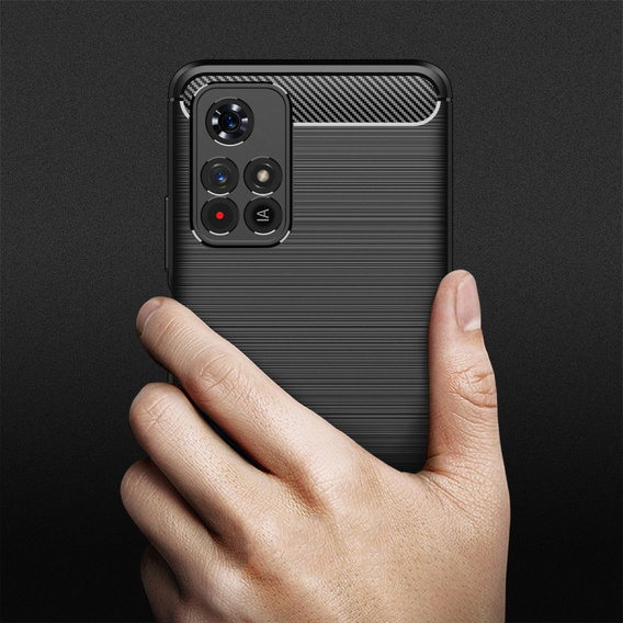 Obal na mobil pre Xiaomi Poco M4 Pro 5G / Redmi Note 11S 5G, Carbon, čierne