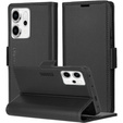 Puzdro pre Oppo Reno 14, ERBORD Glossy Litchi, flipová peňaženka, čierne