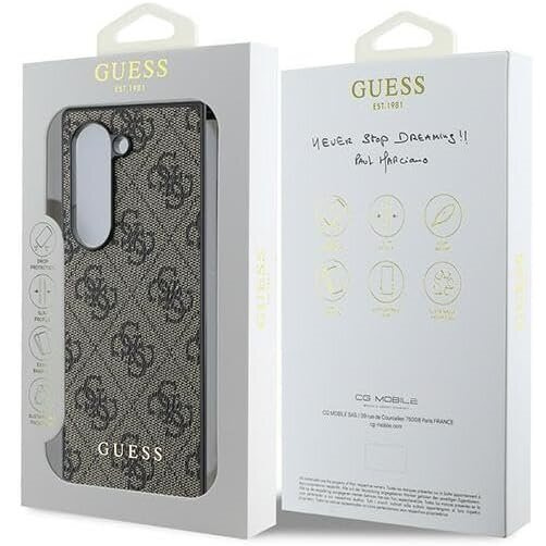 GUESS Obal na mobil pre Samsung Galaxy ZFold 6, 4G Charms Collection Hardcase, hnedé