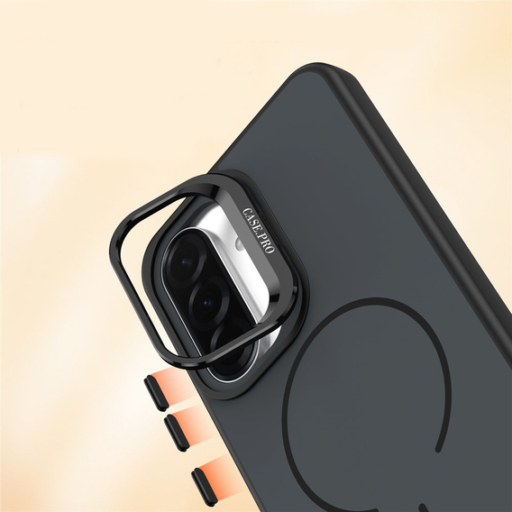 Puzdro Skin-touch s podstavcom MagSafe pre Samsung Galaxy A57 5G, čierne