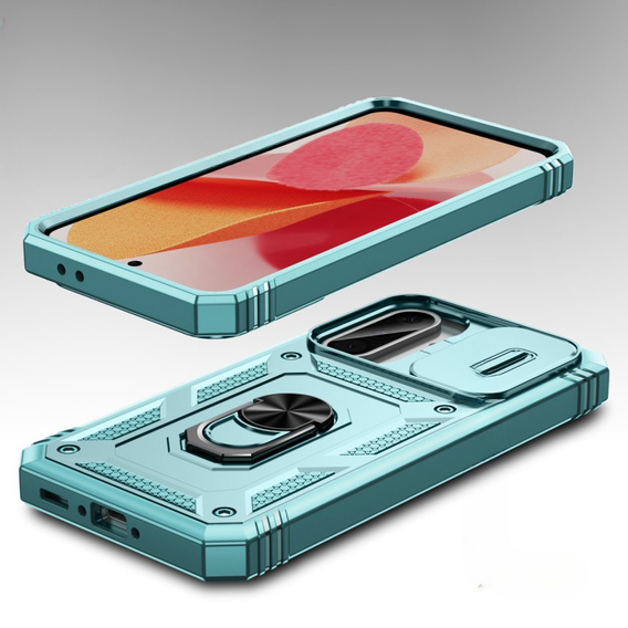Puzdro pre Samsung Galaxy A36 5G, KickStand Camera Lens, zelený