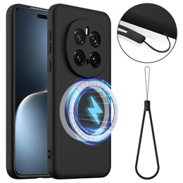 Obal na mobil pre Honor Magic7 Pro 5G, Silicone MagSafe, čierne