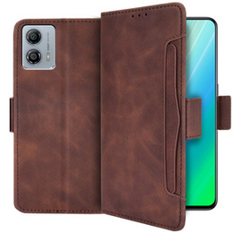 Klapkové puzdro pre Motorola Moto G53 5G, Card Slot, hnedé