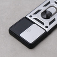 Obal na mobil pre Motorola Edge 40 Neo, CamShield Slide, striebro