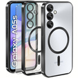 Puzdro pre Samsung Galaxy A05s, Electro MagSafe, čierne + sklo na displej