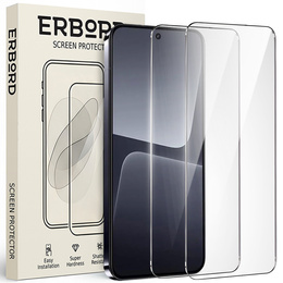 2x tvrdené sklo pre Xiaomi 13, ERBORD 9H Hard Glass na displeji