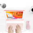 Puzdro + klávesnica iPad 10.2 7/8/9 gen 2019/2020/2021, Keyboard Cover Pen Slot, ružové rose gold