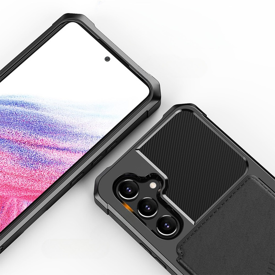 Puzdro pre Samsung Galaxy A54 5G, Card Holder Kickstand, čierne