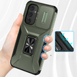 Pancierované puzdro pre Samsung Galaxy A54 5G, pancierovaný Slide Ring, zelený