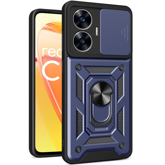 Obal na mobil pre Realme C55, CamShield Slide, modré