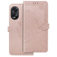 Klapkové puzdro pre Oppo A38 4G / Oppo A18 4G, Mandala, ružové rose gold