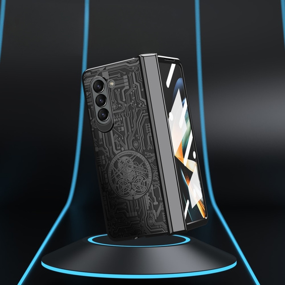 Puzdro pre Samsung Galaxy Z Fold 5 5G, Mechanical Legend, čierne