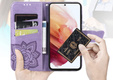 Klapkové puzdro pre Motorola Moto E14, Butterfly, fialové