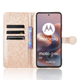 Flipové puzdro pre Motorola Moto G86 Power 5G, Wallet Rhombus, zlaté
