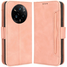 Klapkové puzdro pre Realme 14 Pro+ 5G, Card Slot, ružové