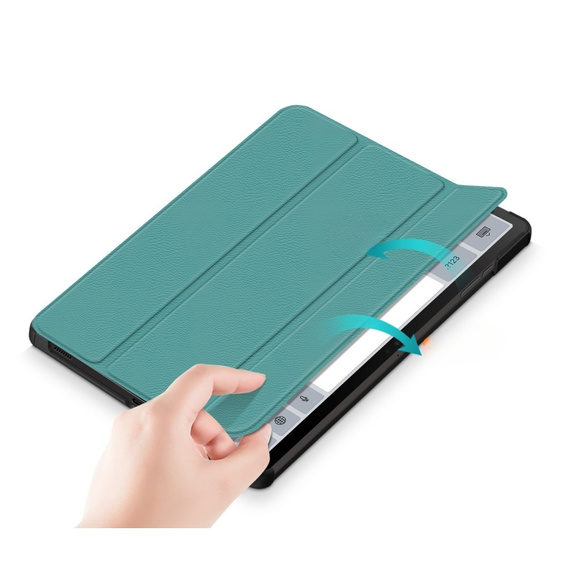 Puzdro pre Samsung Galaxy Tab S9 Plus, Smartcase s priestorom pre stylus, zelený