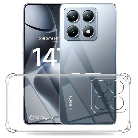 Obal na mobil pre Xiaomi 14T Pro, Dropproof, priehľadné