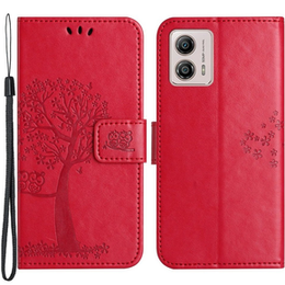 Klapkové puzdro pre Motorola Moto G53 / G23 / G13, tree, červené