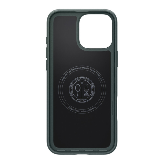 Puzdro Spigen pre iPhone 16 Pro, Thin Fit Mag, zelený + tvrdené sklo 9H