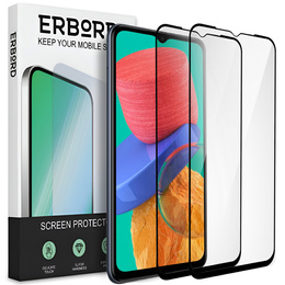 2x tvrdené sklo pre Samsung Galaxy M33/M12/A32/A12 5G, ERBORD 3D pre celý displej