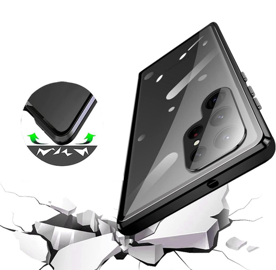 Puzdro pre Samsung Galaxy S25 Ultra, Magnetic Dual Glass, čierne