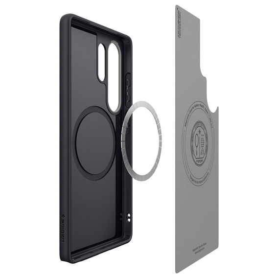 Spigen puzdro pre Samsung Galaxy S25 Ultra, Nano Pop MagSafe, čierne + tvrdené sklo 9H