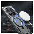 Puzdro pre Xiaomi Redmi Note 14 Pro 5G /  Poco X7 5G, Military MagSafe, sivé + sklo 9H