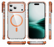 Obrnené puzdro MagSafe číre s oranžovými stranami pre iPhone 17 Pro Max