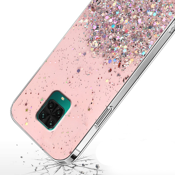 Obal na mobil pre Xiaomi Redmi Note 9S / 9 Pro, Glittery, ružové