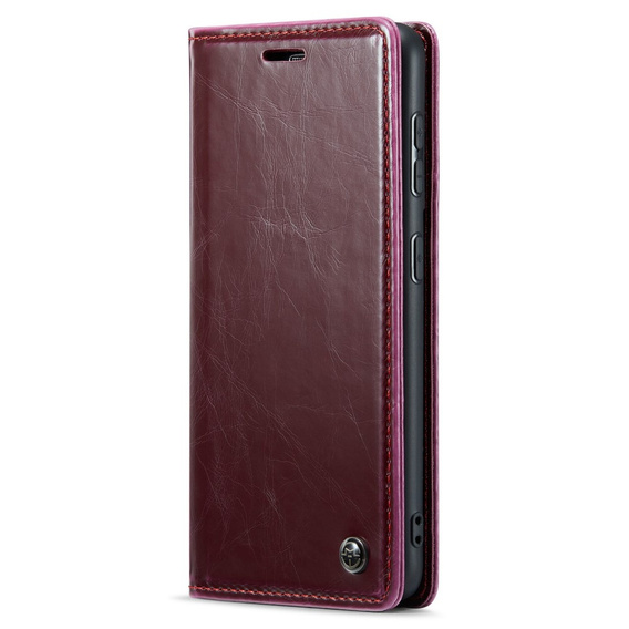 CASEME flipové puzdro pre Samsung Galaxy S21, Waxy Textured, červené