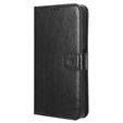 Klapkové puzdro pre Motorola Edge 50 Ultra, Crazy Horse Wallet, čierne